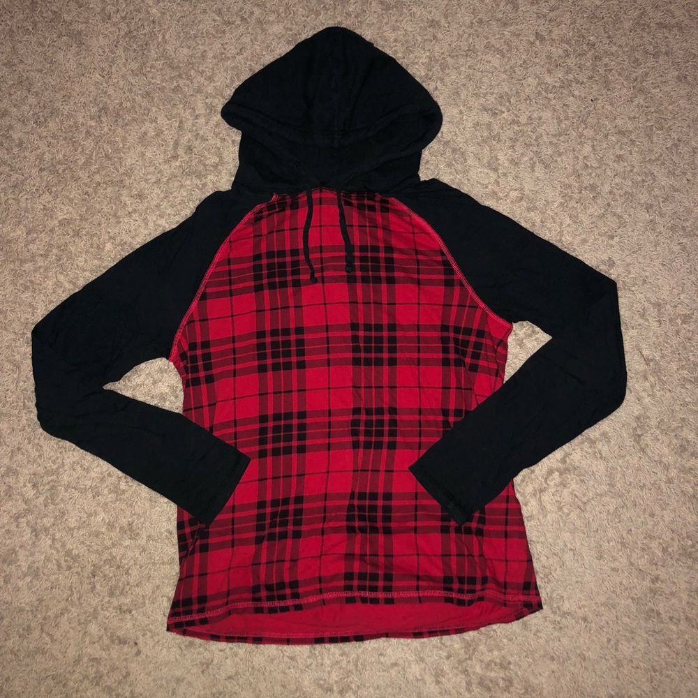 Aeropostale long sleeve hooded t shirt medium